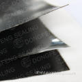 reinforced graphite sheet with flat metal insert